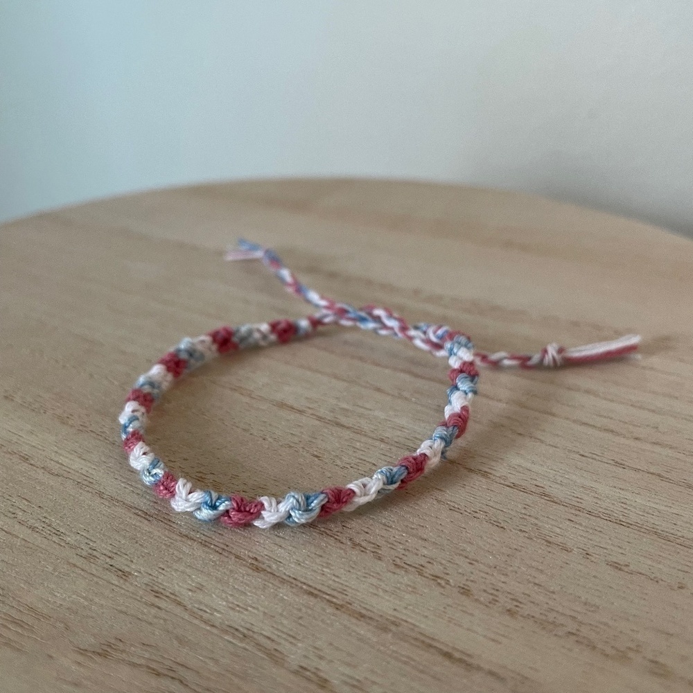 Magenta Clouds Woven Bracelet